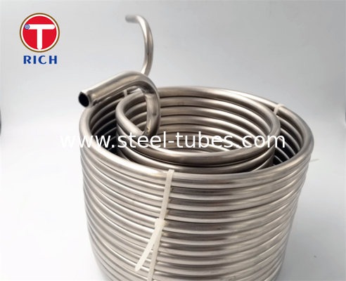 40L 9.52X0.6 Mm 304 Stainless Steel Coil For Beer Wort Chiller Cooling Coil Diameter  Tube Coiling