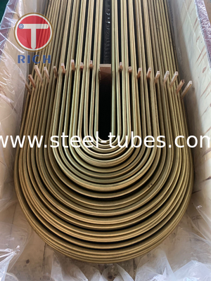 Heat Exchanger Seamless Copper Alloy / Brass Tubesto ASTMB111 UNS No:C44300